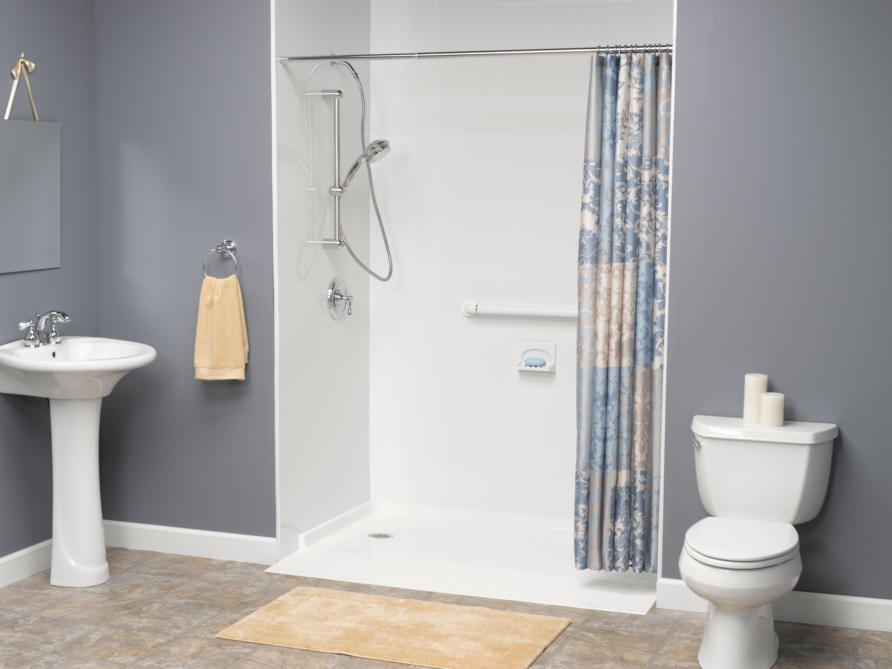 Barrier free shower pic 1 Bathroom, Bath, Bathroom Remodeling, Bathroom Remodel, Bathroom Design, Bathroom Ideas, Bath Ideas, Bathroom Grab Bars, Bath Safety, Bathroom Safety, Bathroom Accessories, Bathroom Shower, Bath Shower, Bathroom Vanities, Shower, Showers, Shower Enclosures, Walk in Shower, Walk in Showers, Shower Grab Bars, Grab Bars, Bathtub, Bathtubs, Bath Tub, Bath Tubs, Walk in Bathtubs, Walk in Tubs, Safety Tub, Safety Tubs, Toilet,